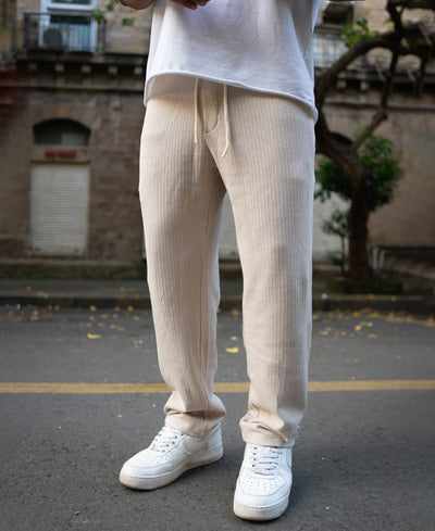 Light Beige Regular Fit Track Pant