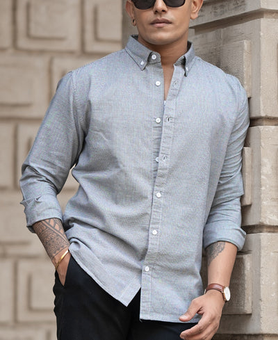 Black Micro Checks Shirt