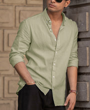 Pista Cotton Linen Regular Fit Full Sleeves Shirt