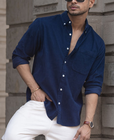 Navy Corduroy Shirt