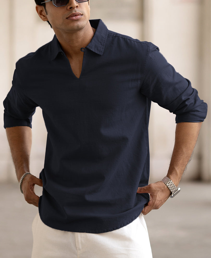 Navy Kurta Shirt