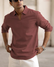 Red Kurta Style Regular Fit Shirt