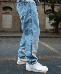 Light Blue Baggy Fit Basic Denim Jeans