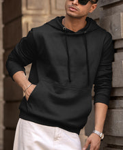 Black Regular Fit Hoodie Style Sweatshirt