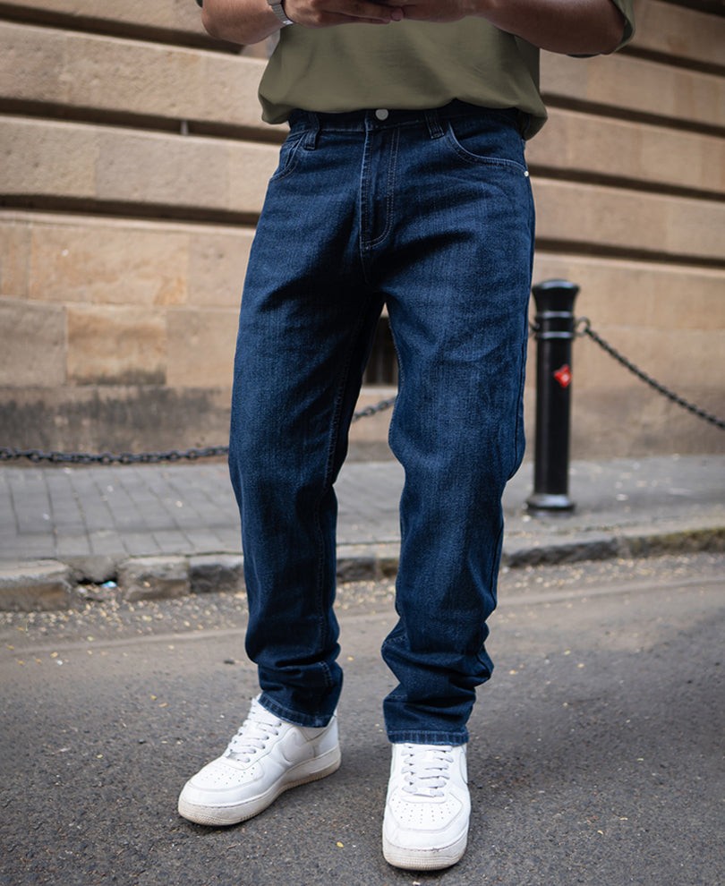 Indigo Blue Regular Fit Basic Jeans