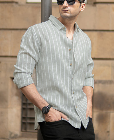 Light Green Stripe Shirt