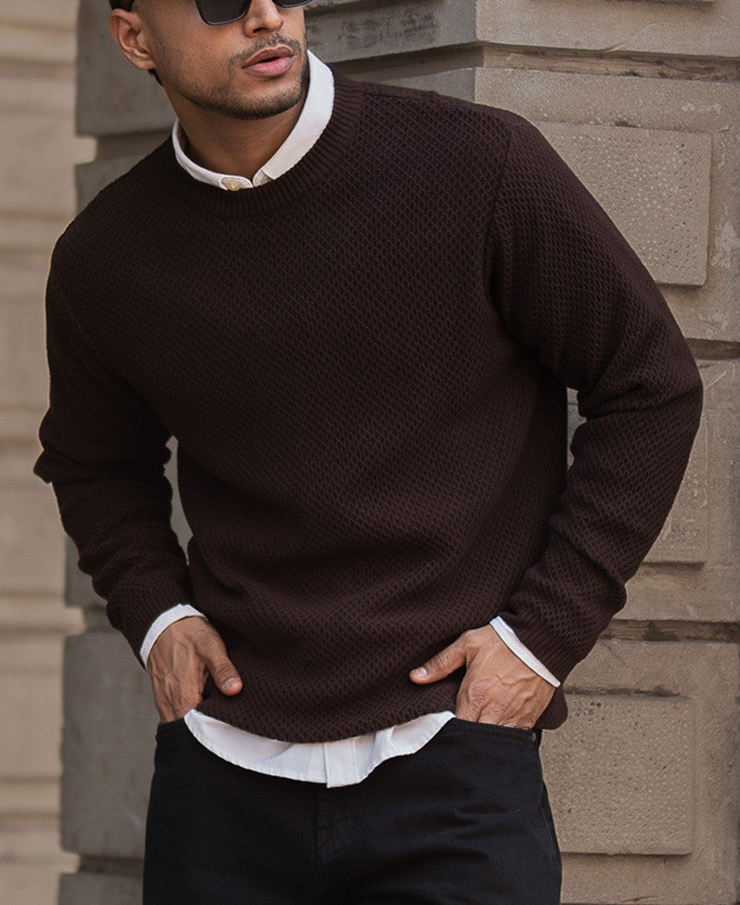 Brown Regular Fit Full Sleeves T-Shirt