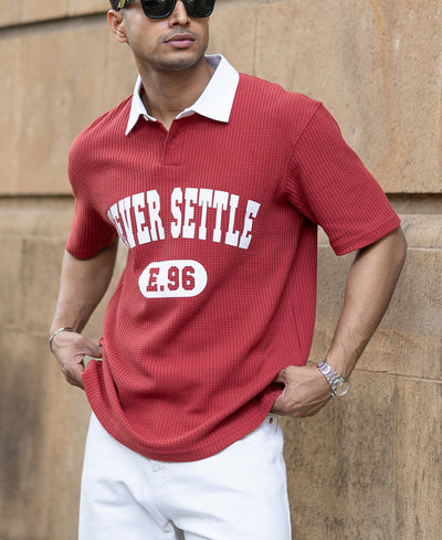 Brick Red Printed T-Shirt