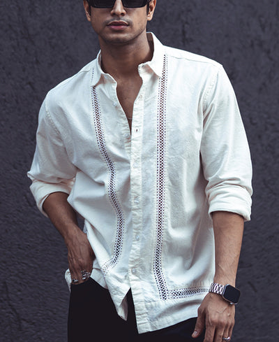 Off White Full Sleeves Shirt