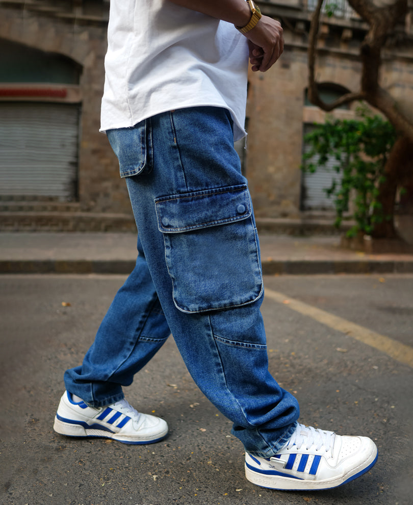 Blue Denim Baggy Fit Jeans