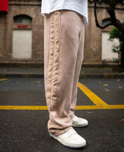 Beige Baggy Fit Track Pant.