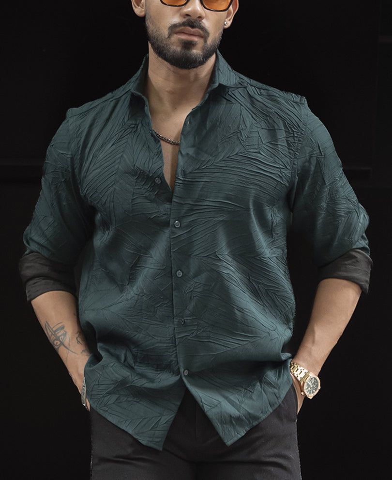 Olive Green Full Sleeves Shirt