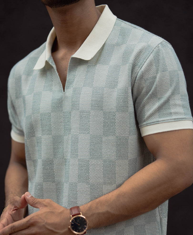 Sky Grey Regular Fit Half Sleeves T-Shirt