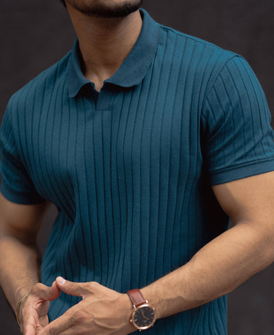 Royal Blue Regular Fit Half Sleeves T-Shirt