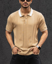 Khaki Regular Fit Half Sleeves T-Shirt