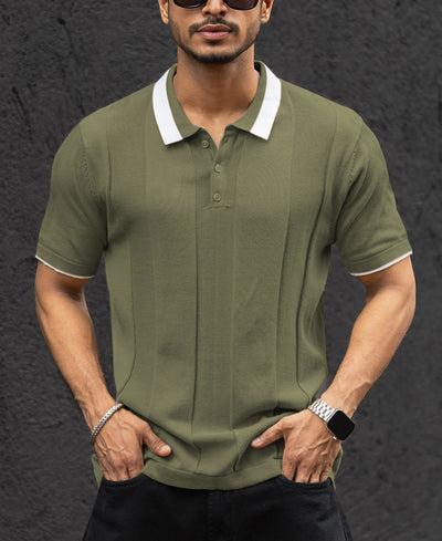 Green Regular Fit Half Sleeves T-Shirt