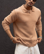 Dusty Rose Regular Fit Full Sleeves T-Shirt