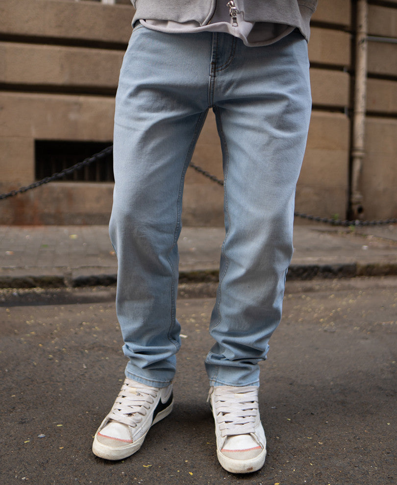 Ice Blue Regular Fit Denim Jeans