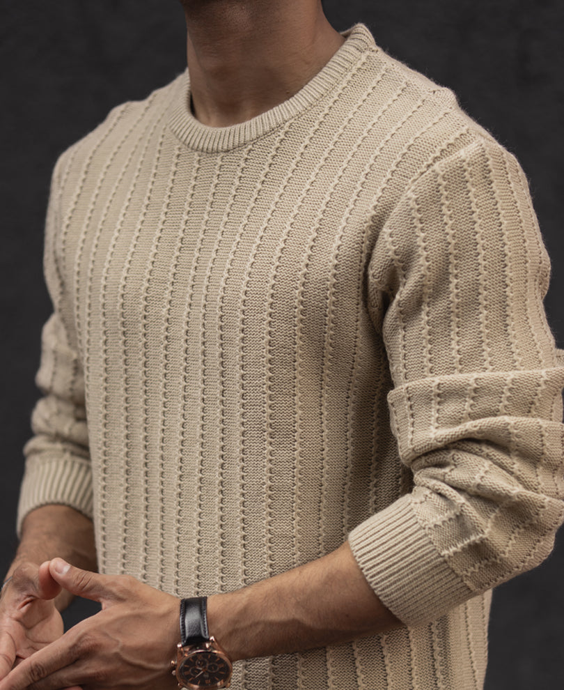 Light Camel Regular Fit Full Sleeves T-Shirt