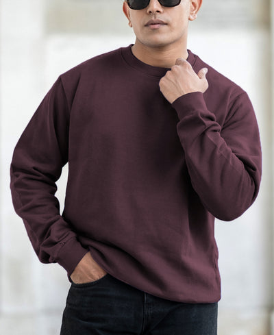 Grape Wine Regular Fit Full Sleeves T-Shirt