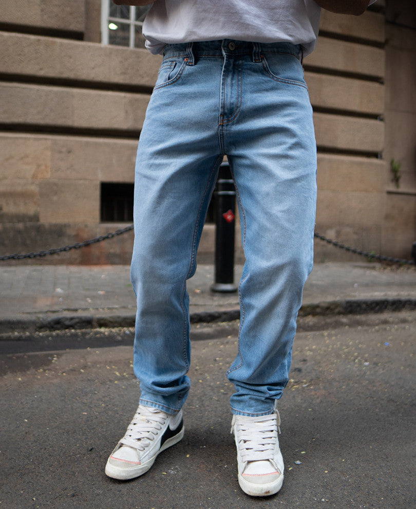 Sky Blue Regular Fit Jeans