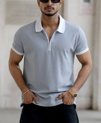 Cloud Blue Regular Fit Half Sleeves T-Shirt