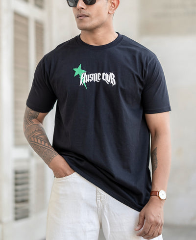 Black Hustle Printed T-Shirt