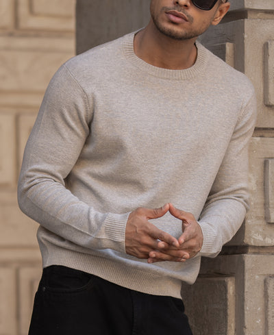 Grey Cotton Sweater