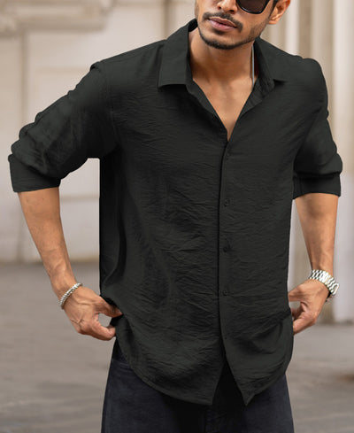 Dark Green Full Sleeves Regular Fit Shirt