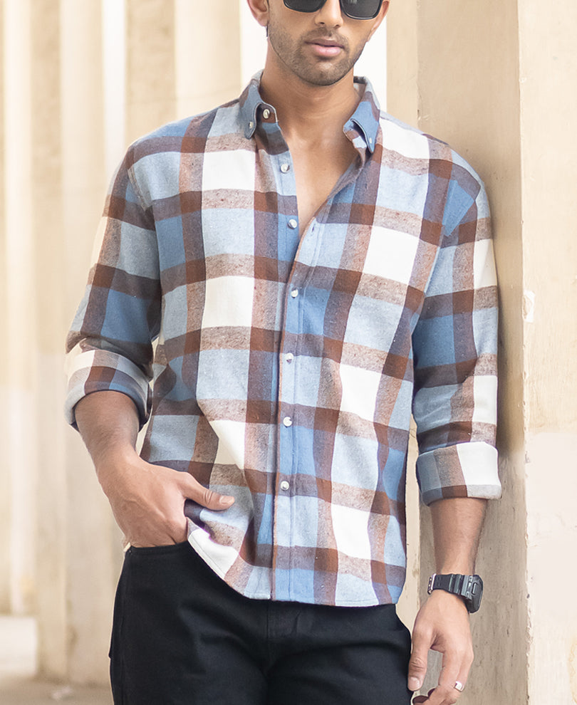 Multicolor Flannel Checks Shirt