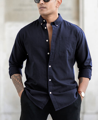 Navy Oxford Shirt