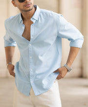 Blue Micro Checked Shirt