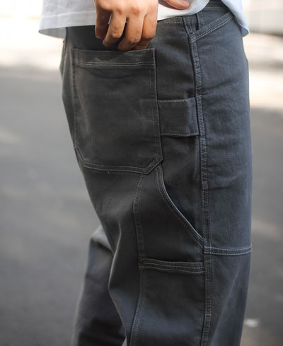 Dark Grey Carpenter Baggy Fit Jeans