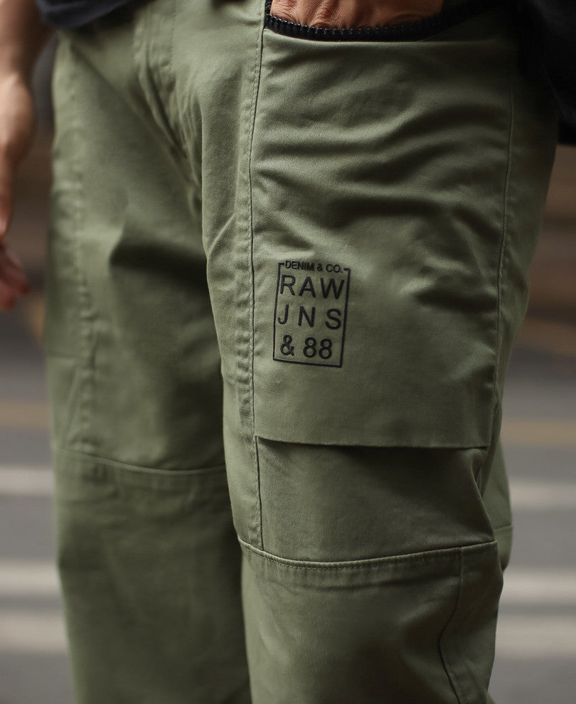 Olive Green Zipped Pocket Cargo Pant