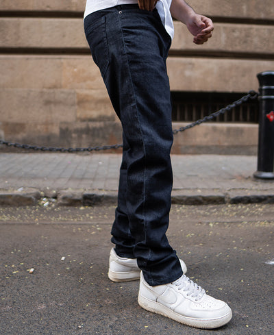 Raw Indigo Denim Regular Fit Jeans