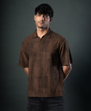 Brown Grunge Print T-Shirt.