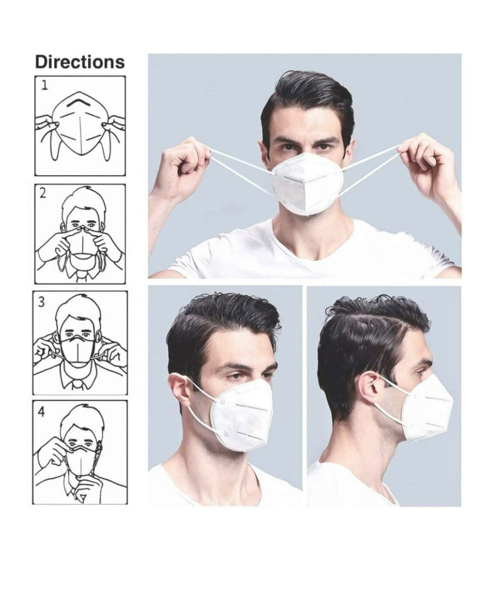 White Unisex N95 Mask.